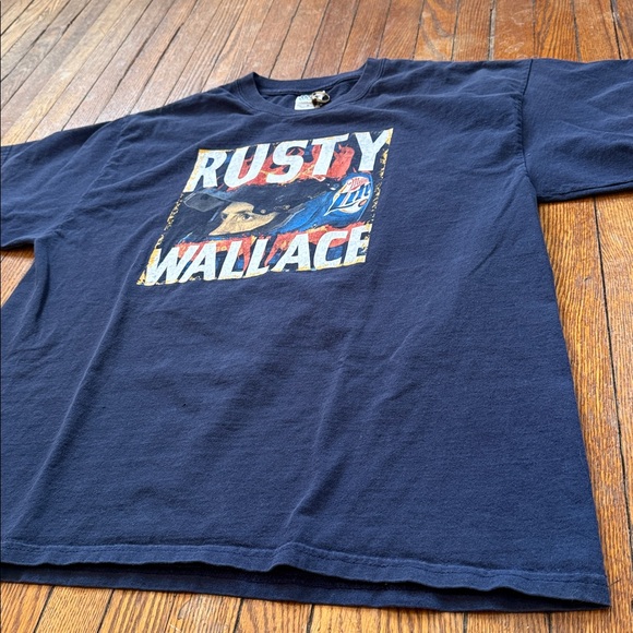 1999 Rusty Wallace NASCAR Miller Lite Ready 2 Race Vintage T-Shirt - Picture 8 of 11